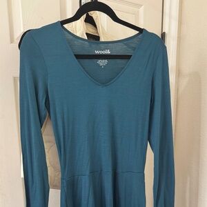 Wool& Dress in Teal , Size XS